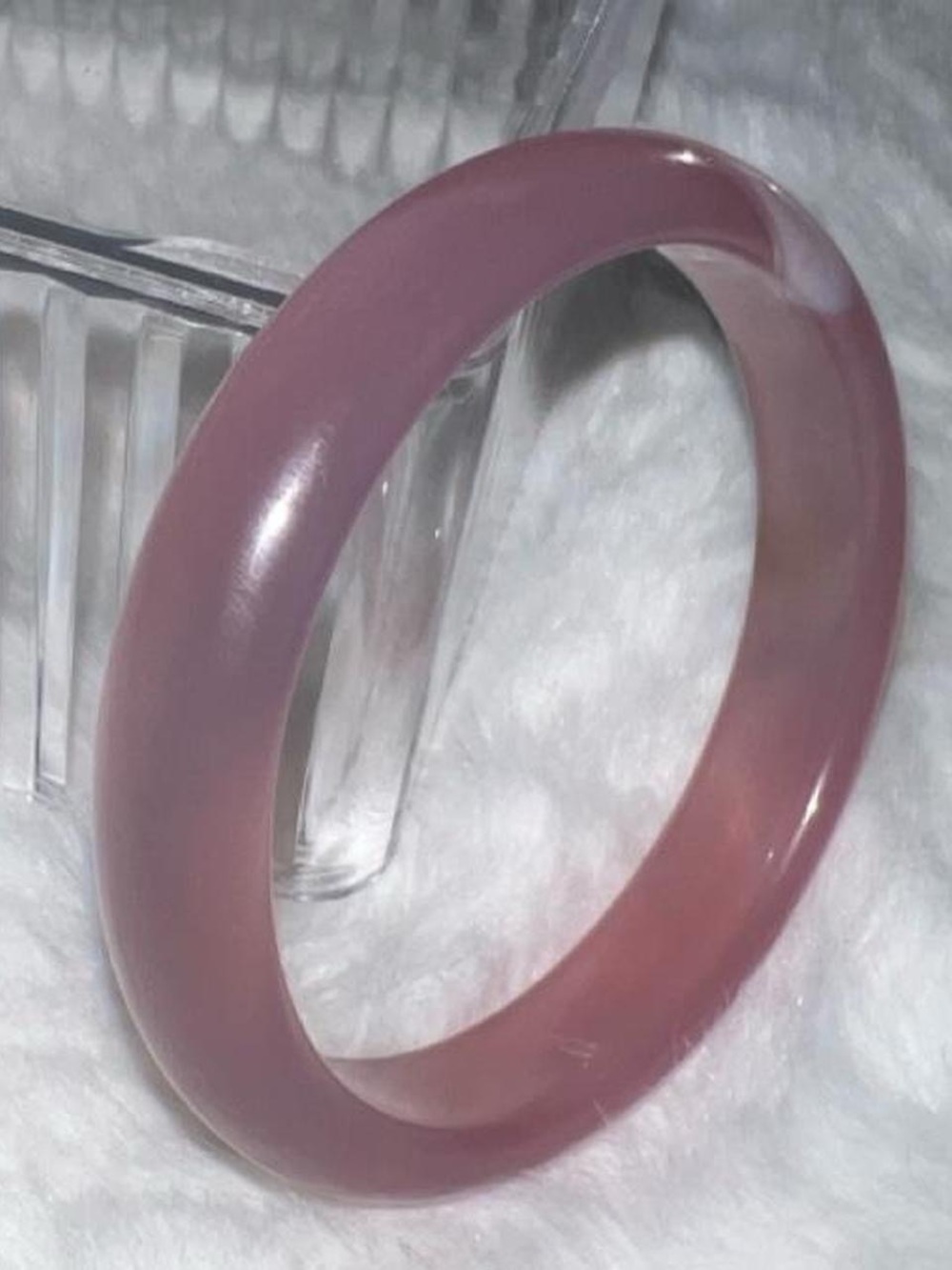 Pink Agate Jade Bangle Bracelet